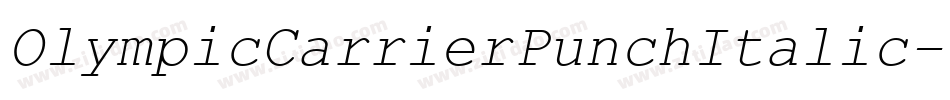 OlympicCarrierPunchItalic-dRaK字体转换