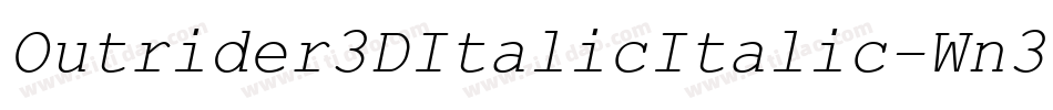 Outrider3DItalicItalic-Wn3z字体转换
