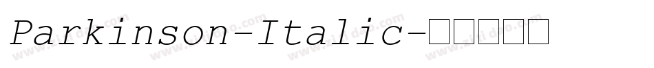 Parkinson-Italic字体转换