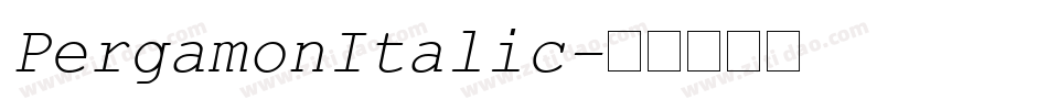 PergamonItalic字体转换
