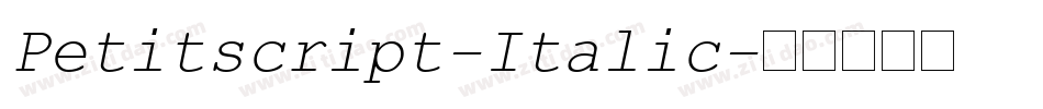 Petitscript-Italic字体转换