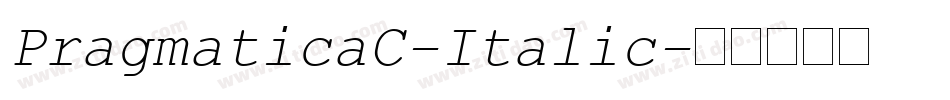 PragmaticaC-Italic字体转换