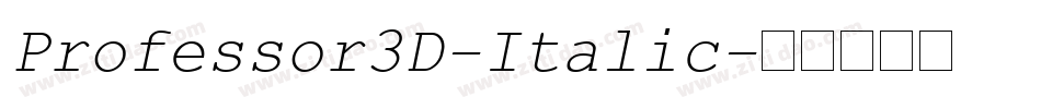 Professor3D-Italic字体转换