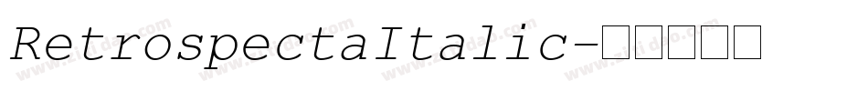 RetrospectaItalic字体转换