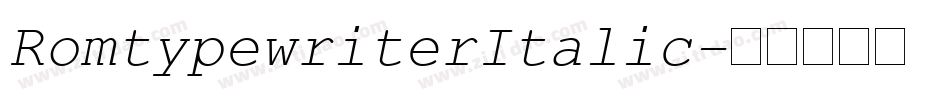 RomtypewriterItalic字体转换