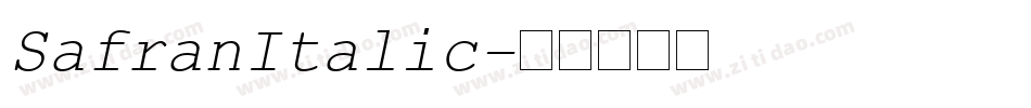 SafranItalic字体转换