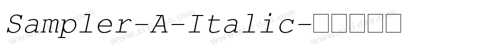 Sampler-A-Italic字体转换