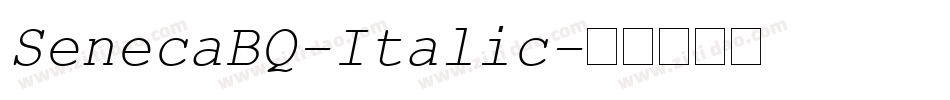 SenecaBQ-Italic字体转换