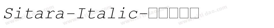 Sitara-Italic字体转换