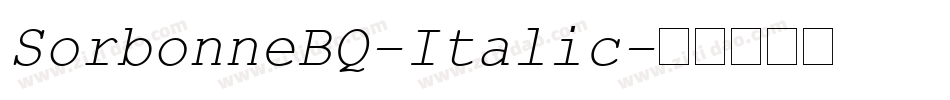 SorbonneBQ-Italic字体转换