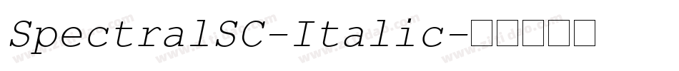 SpectralSC-Italic字体转换