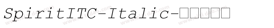 SpiritITC-Italic字体转换