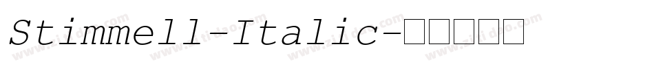 Stimmell-Italic字体转换