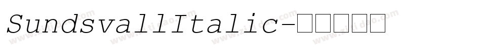 SundsvallItalic字体转换