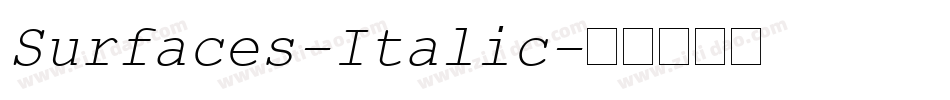 Surfaces-Italic字体转换