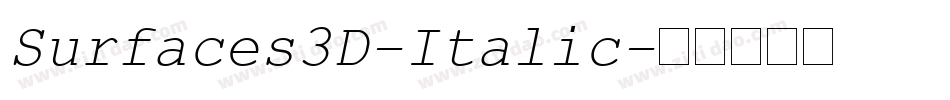 Surfaces3D-Italic字体转换