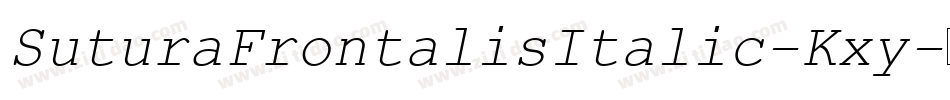 SuturaFrontalisItalic-Kxy字体转换 SuturaFrontalisItalic-Kxy字体转换