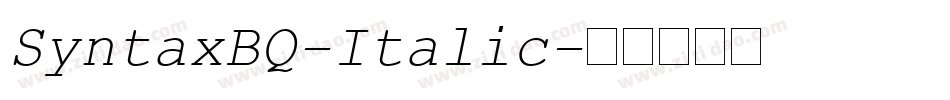 SyntaxBQ-Italic字体转换