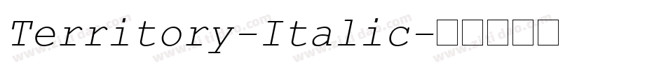 Territory-Italic字体转换