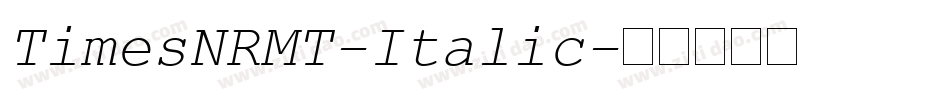 TimesNRMT-Italic字体转换