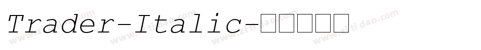 Trader-Italic字体转换