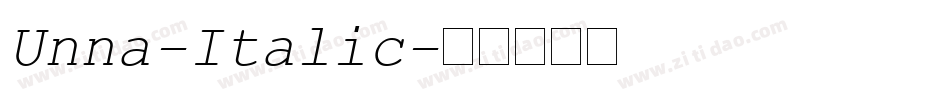 Unna-Italic字体转换