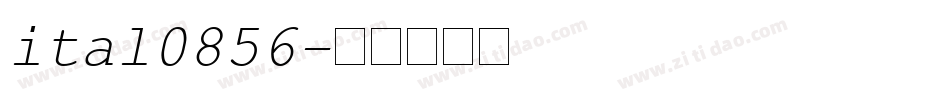 ital0856字体转换