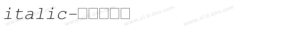 italic字体转换