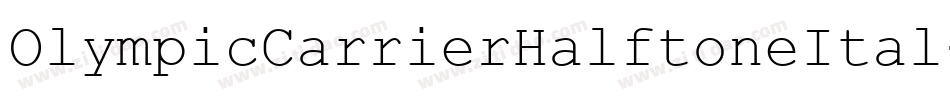 OlympicCarrierHalftoneItal-KLl7字体转换