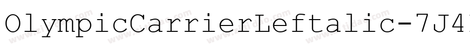 OlympicCarrierLeftalic-7J4P字体转换