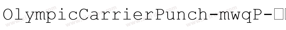 OlympicCarrierPunch-mwqP字体转换
