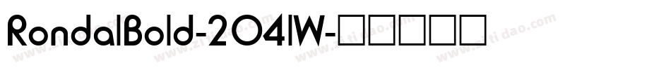 RondalBold-2O4lW字体转换