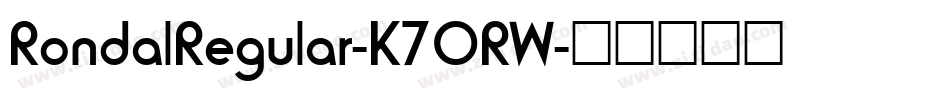 RondalRegular-K7ORW字体转换