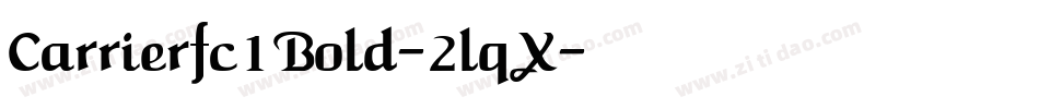 Carrierfc1Bold-2lqX字体转换