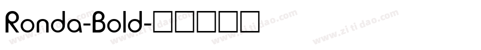 Ronda-Bold字体转换