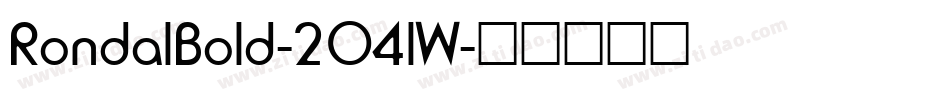 RondalBold-2O4lW字体转换