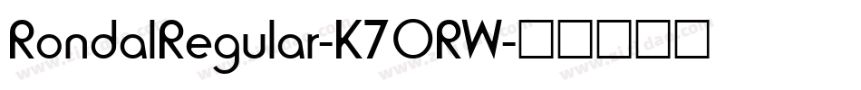 RondalRegular-K7ORW字体转换