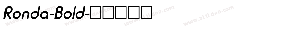 Ronda-Bold字体转换