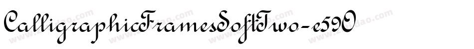 CalligraphicFramesSoftTwo-e59O字体转换