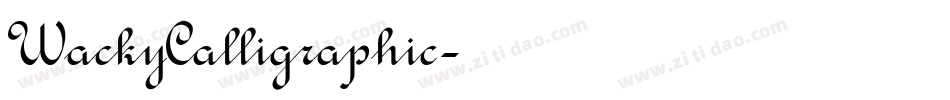 WackyCalligraphic字体转换