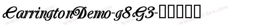 CarringtonDemo-g8G3字体转换
