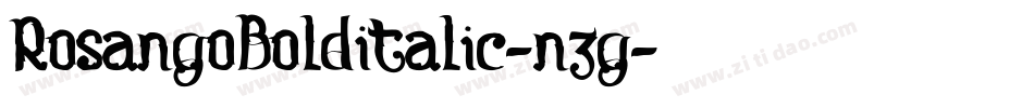 RosangoBolditalic-nzg字体转换