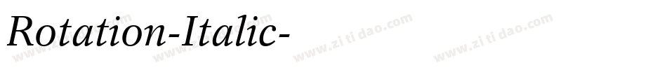 Rotation-Italic字体转换