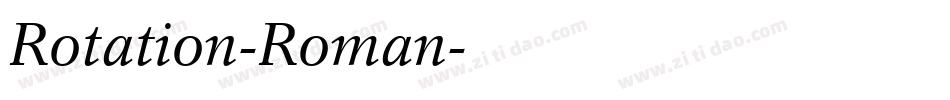 Rotation-Roman字体转换