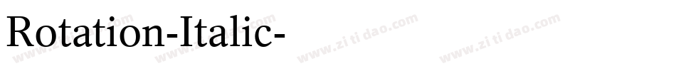Rotation-Italic字体转换