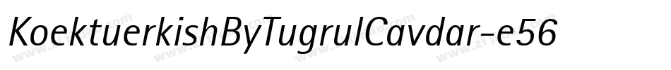 KoektuerkishByTugrulCavdar-e56g字体转换