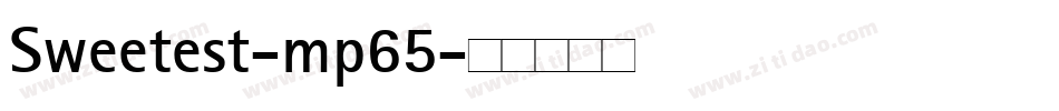 Sweetest-mp65字体转换