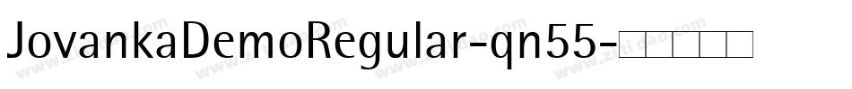 JovankaDemoRegular-qn55字体转换