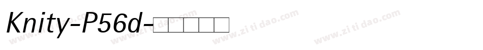 Knity-P56d字体转换