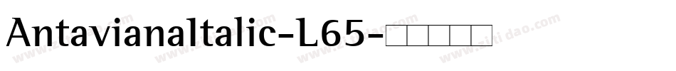 AntavianaItalic-L65字体转换